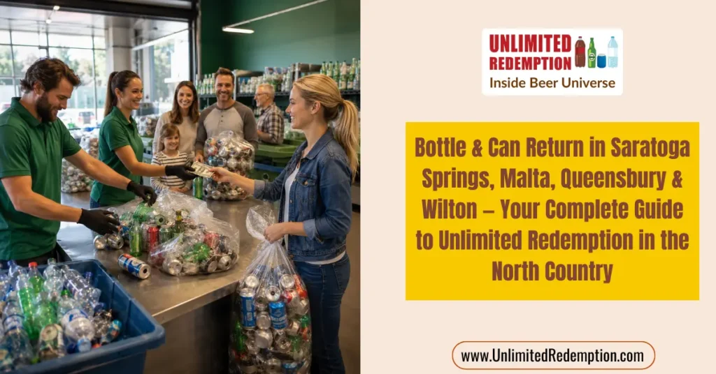 Bottle & Can Return in Saratoga Springs, Malta, Queensbury & Wilton — Your Complete Guide to Unlimited Redemption in the North Country 1 Bottle & Can Return in Saratoga Springs, Malta, Queensbury & Wilton