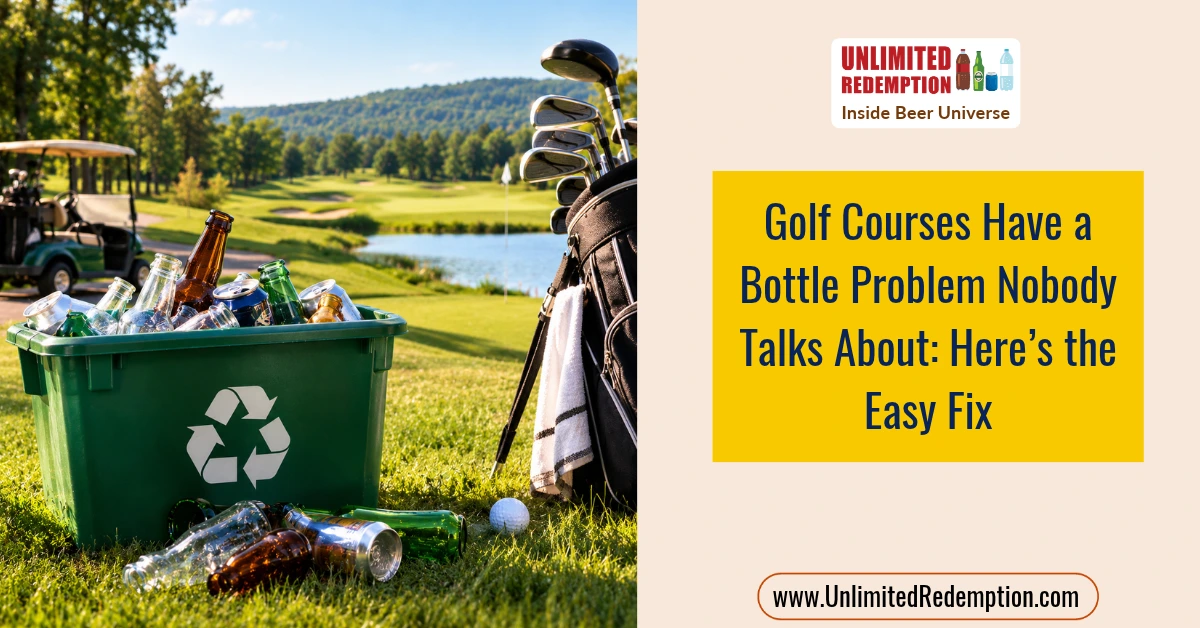 Golf Courses Have a Bottle Problem Nobody Talks About: Here’s the Easy Fix 1 golf course bottle can recycling upstate ny